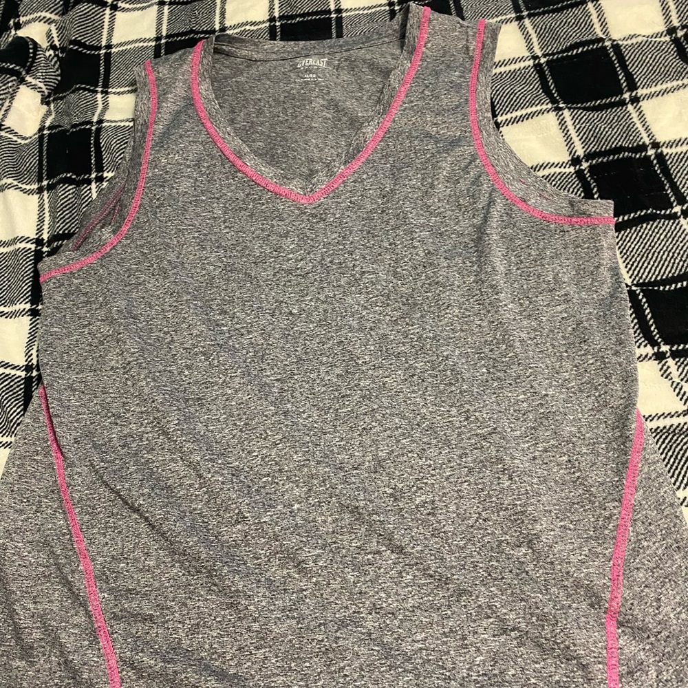 Pink and gray athletic shirt